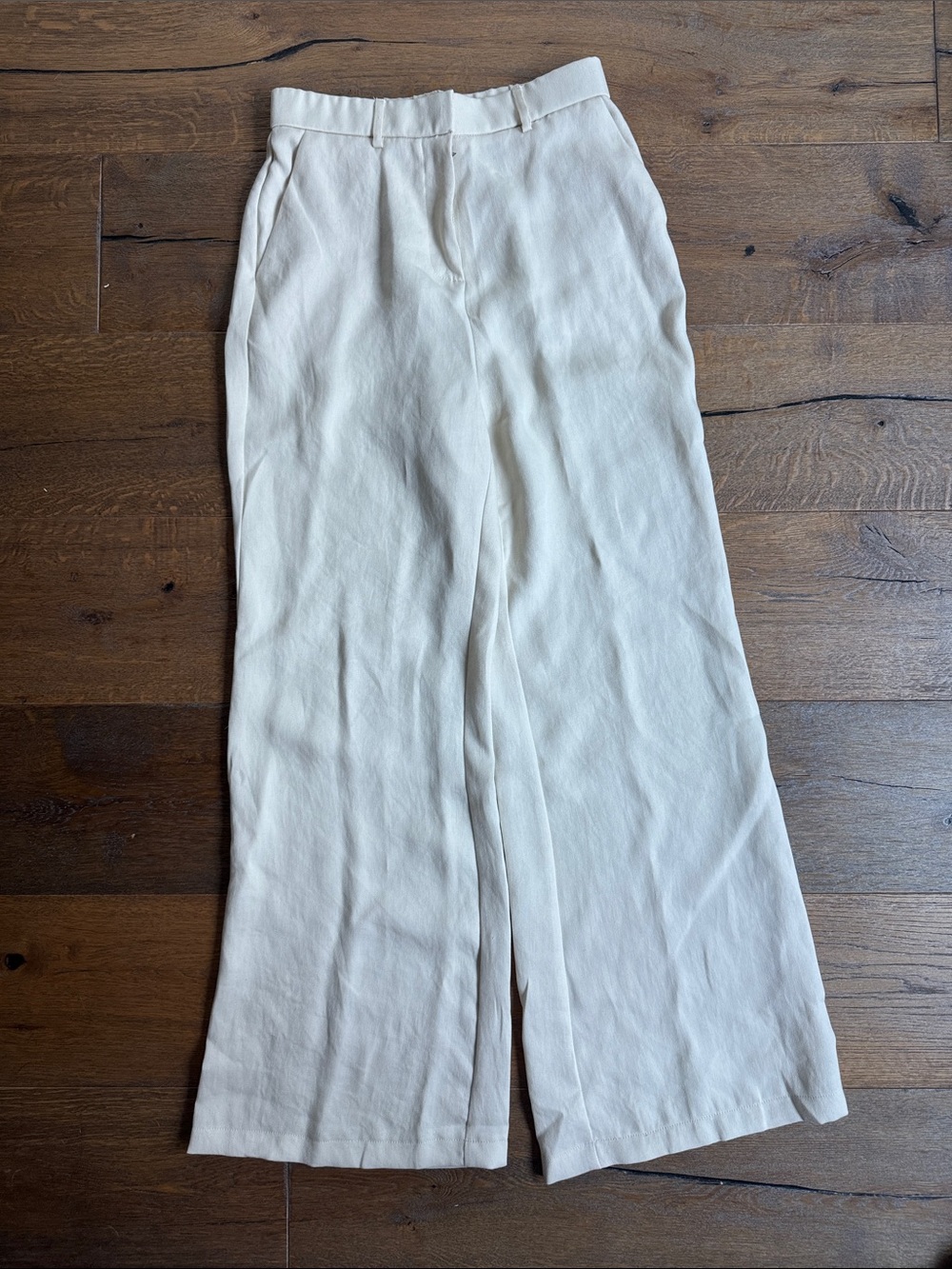 OGL Cream Wide-Leg Pants